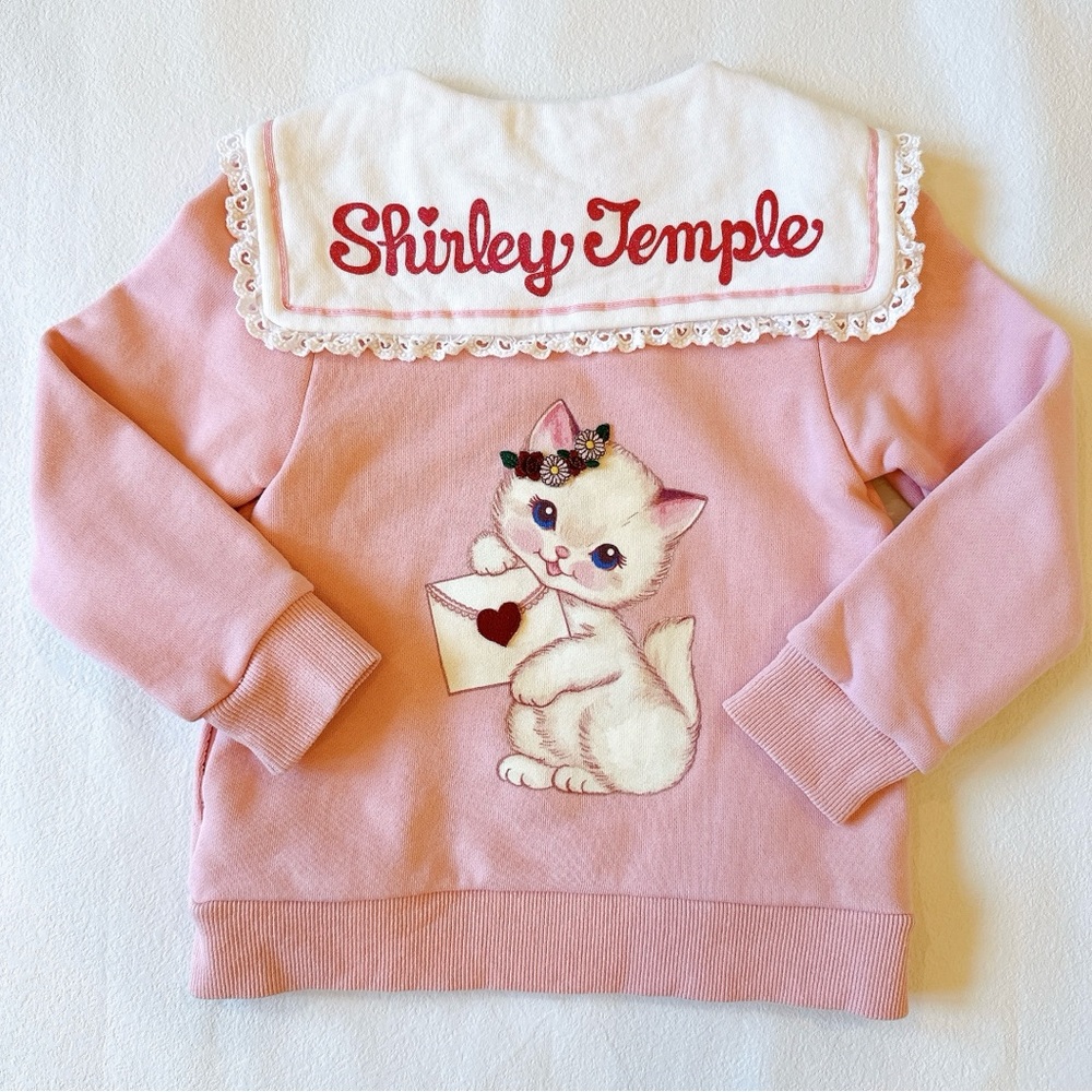 Shirley Temple kitten cardigan with pockets